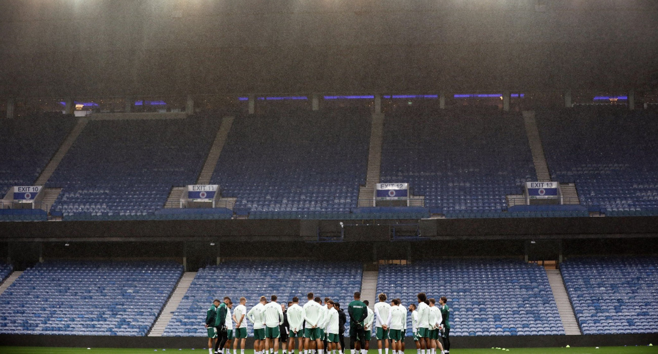 Προπόνηση του Παναθηναϊκού στο Ibrox / Πηγή: Intime