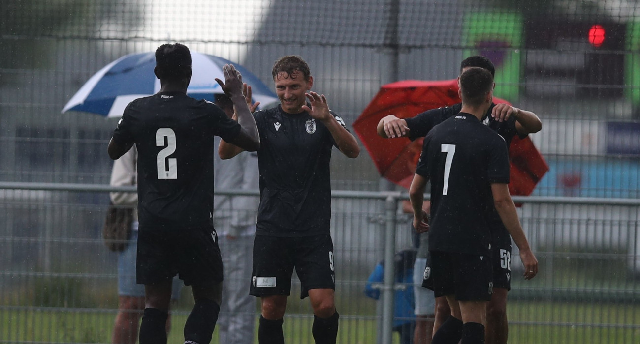 Οι παίκτες του ΠΑΟΚ πανηυρίζουν / Πηγή: Eurokinissi