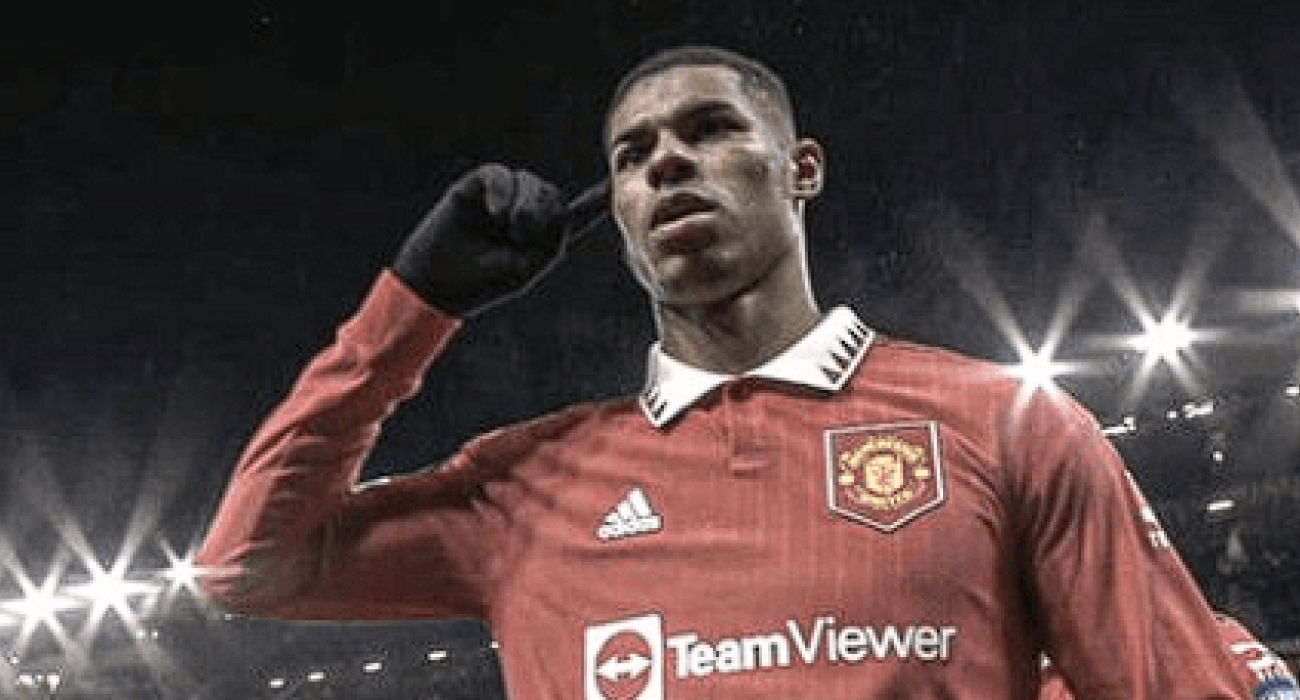 Ο Μάρκους Ράσφορντ πανηγυρίζει / Screenshot