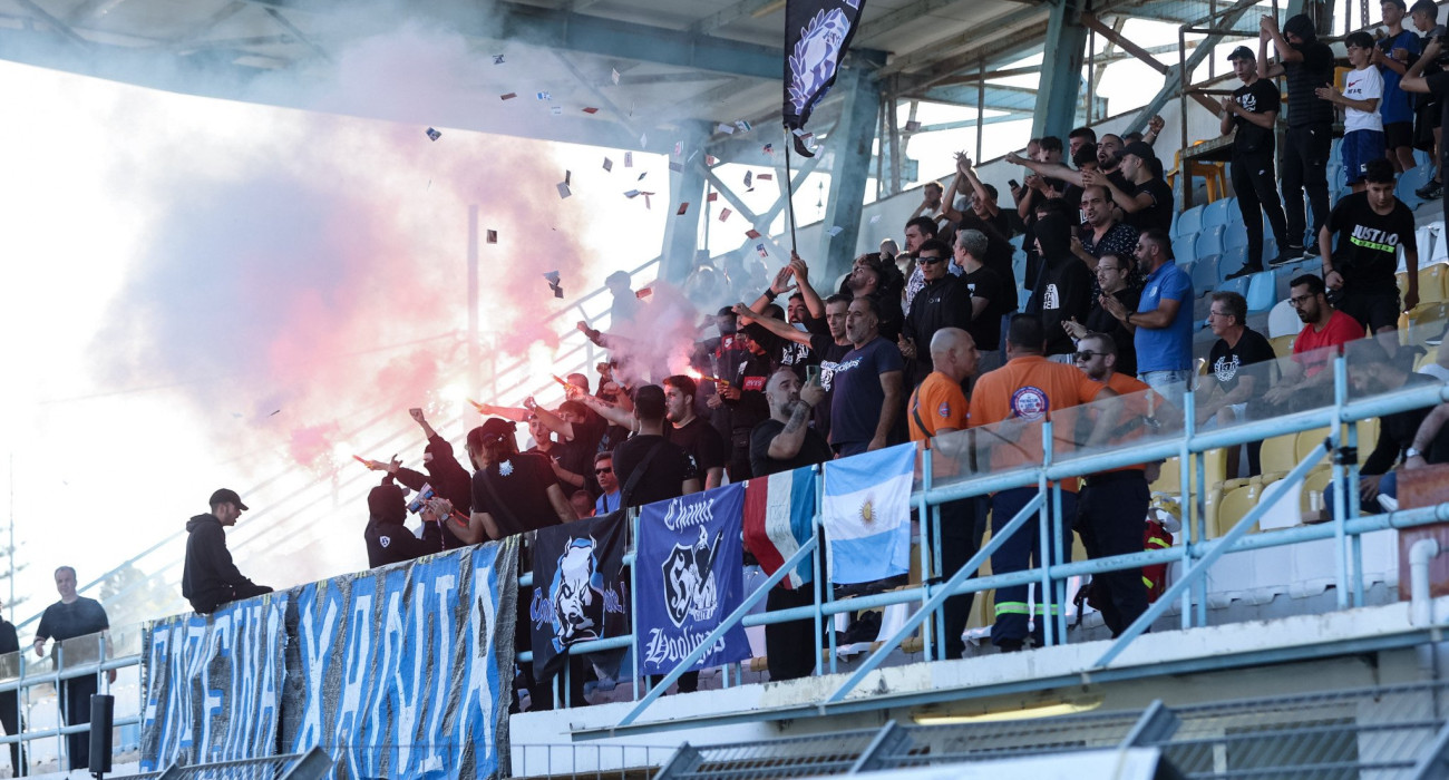 Οι φίλαθλοι της ΠΑΕ Χανιά / Πηγή: Eurokinissi