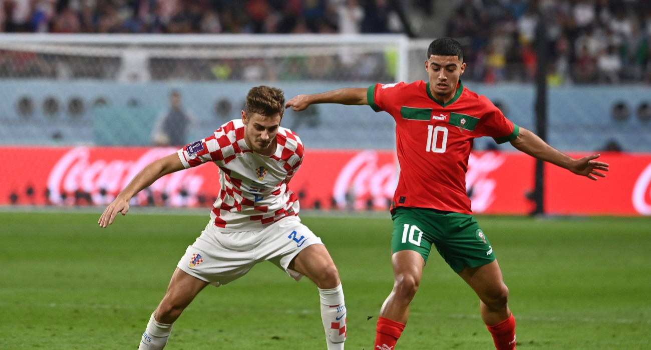 Ο Ανάς Ζαρουρί με τη φανέλα του Μαρόκου στο Μουντιάλ 2022 / Πηγή: Imago