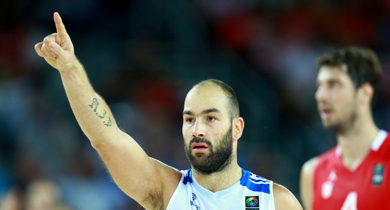 Ο Βασίλης Σπανούλης με την φανέλα της Εθνικής Ελλάδας - Πηγή: Eurokinissi