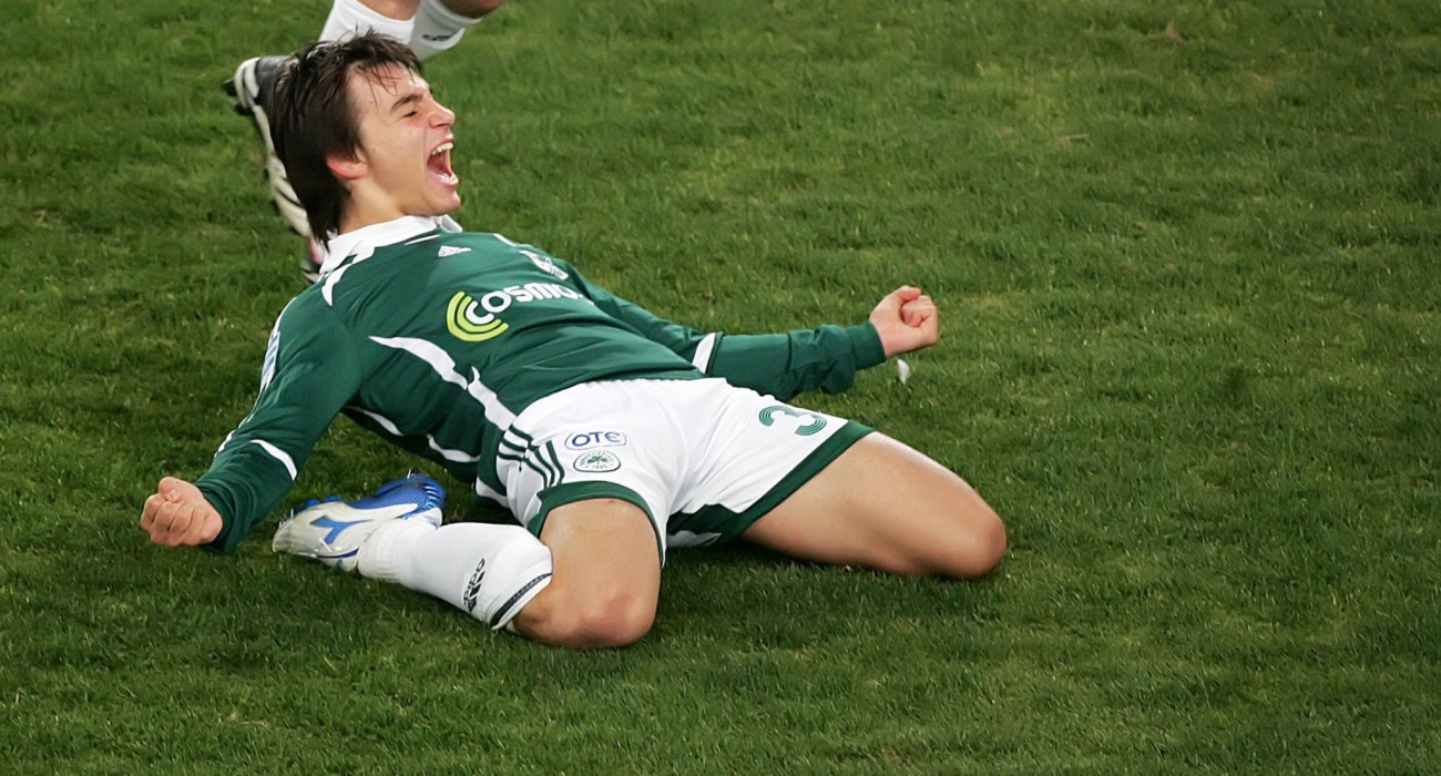 Ο Σωτήρης Νίνης στο ντέρμπι του Παναθηναϊκού με την ΑΕΚ, όπου έγινε ο νεότερος σκόρερ σε ντέρμπι / Πηγή: ΙΝΤΙΜΕ