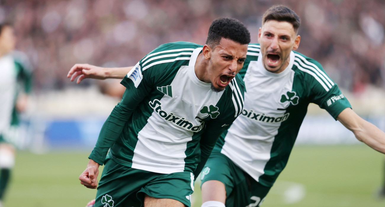 Ο Αζεντίν Ουναΐ στον αγώνα του Παναθηναϊκού με τον ΠΑΟΚ στα playoffs της Super League 2024-2025 / Πηγή: Intime