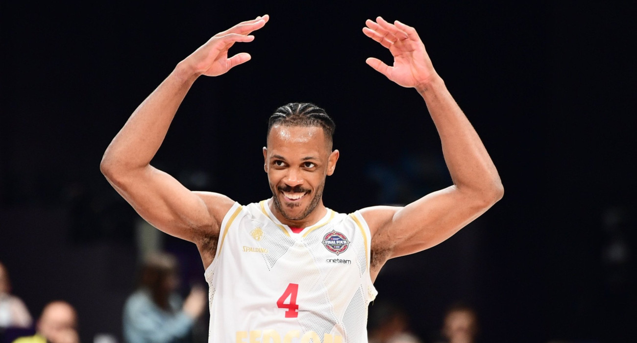 Ο Τζάρον Μπλοσομγκέιμ της Μονακό, στο Final Four της Euroleague στο Άμπου Ντάμπι κόντρα στον Ολυμπιακό / Πηγή: Eurokinissi