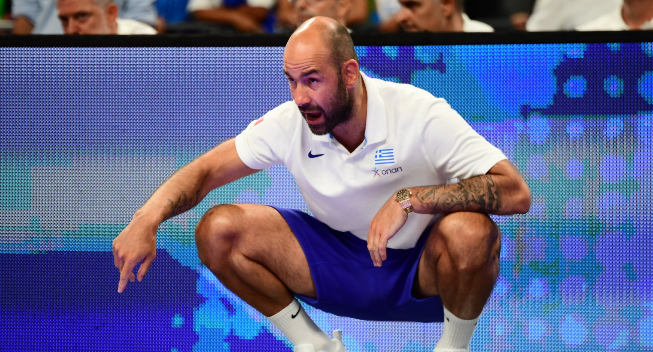 Ο Βασίλης Σπανούλης προπονεί την Εθνική Ελλάδας, Πηγή: Eurokinissi