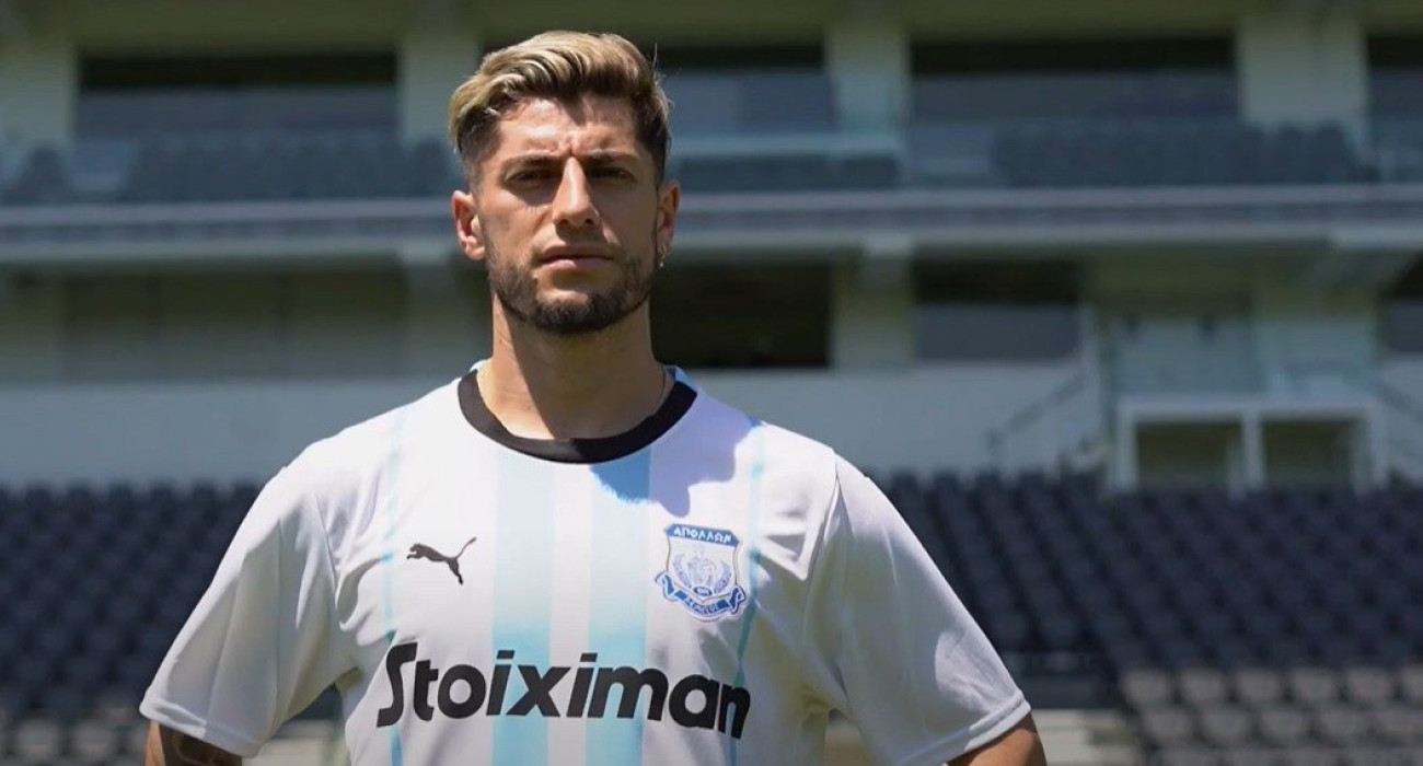 Ο Άνχελο Σαγκάλ με τη φανέλα του Απόλλων Λεμεσού / Screenshot