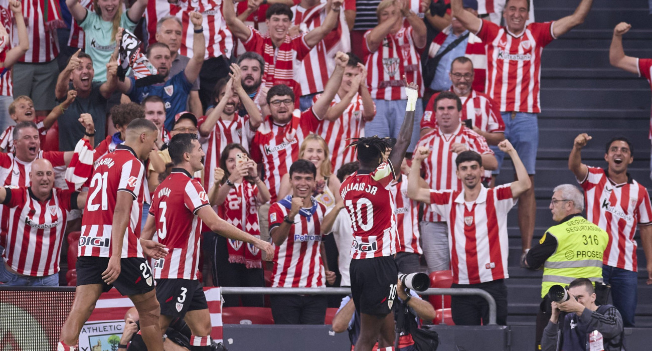 Οι ποδοσφαιριστές της Αθλέτικ Μπιλμπάο πανηγυρίζουν / Πηγή: Imago