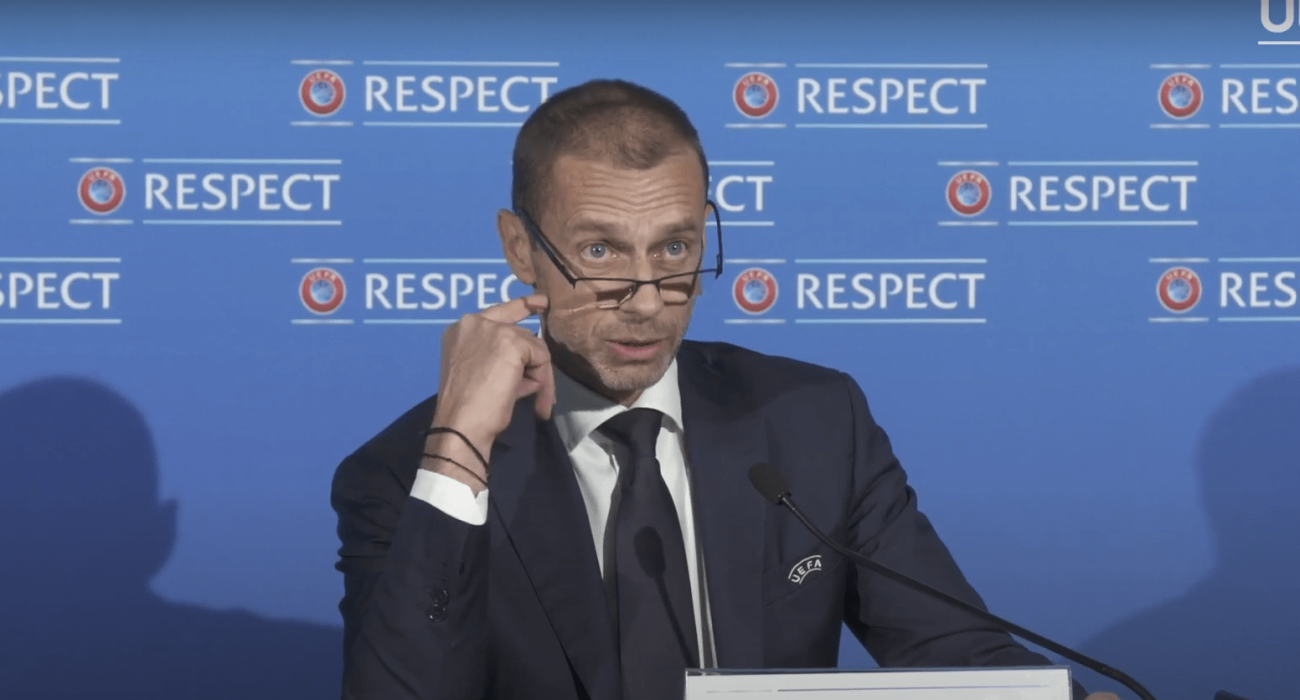 Ο πρόεδρος της UEFA Αλεκσάντερ Τσεφέριν / Screenshot