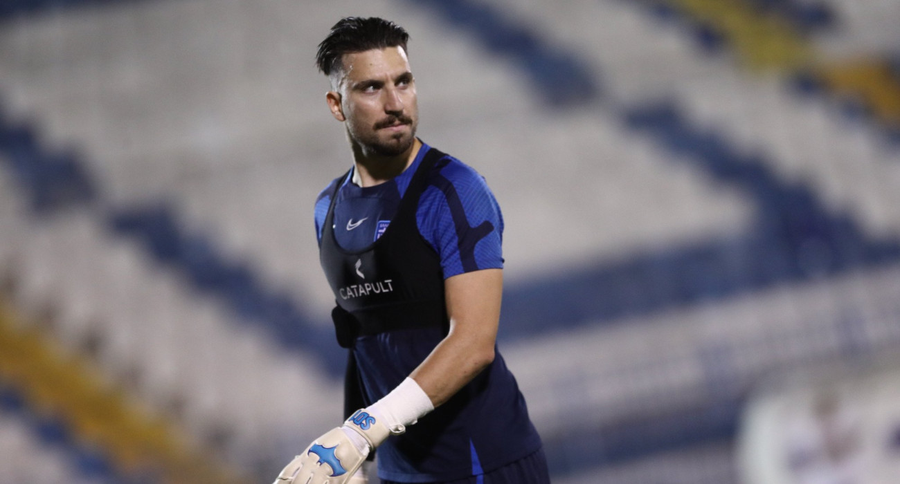 Ο Σωκράτης Διούδης σε προπόνηση της Εθνικής Ελλάδας / Πηγή: Eurokinissi