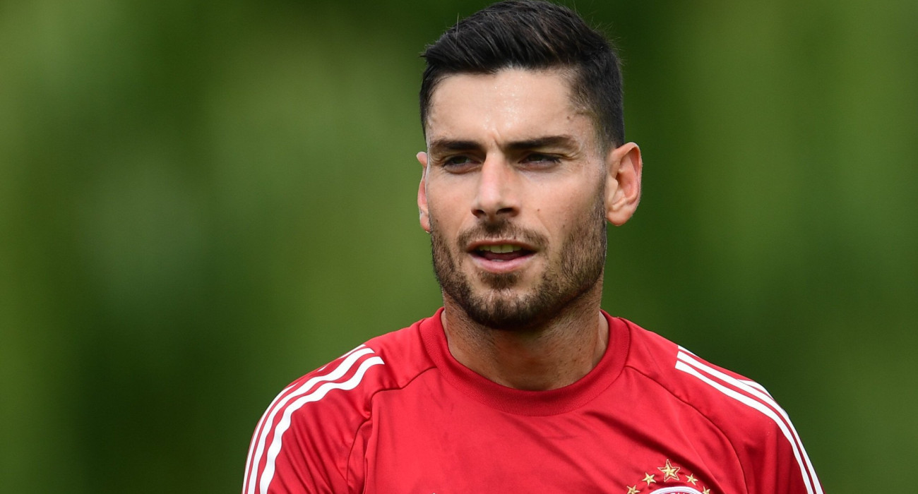 Ο Γιώργος Μασούρας με τη φανέλα του Ολυμπιακού / Πηγή: Eurokinissi