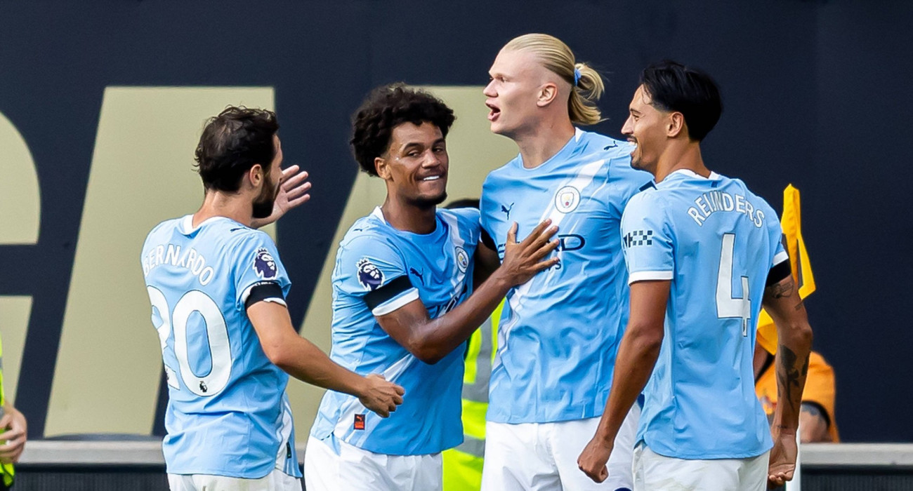 Παίκτες της Μάντσεστερ Σίτι πανηγυρίζουν γκολ της ομάδας τους / Πηγή: Imago