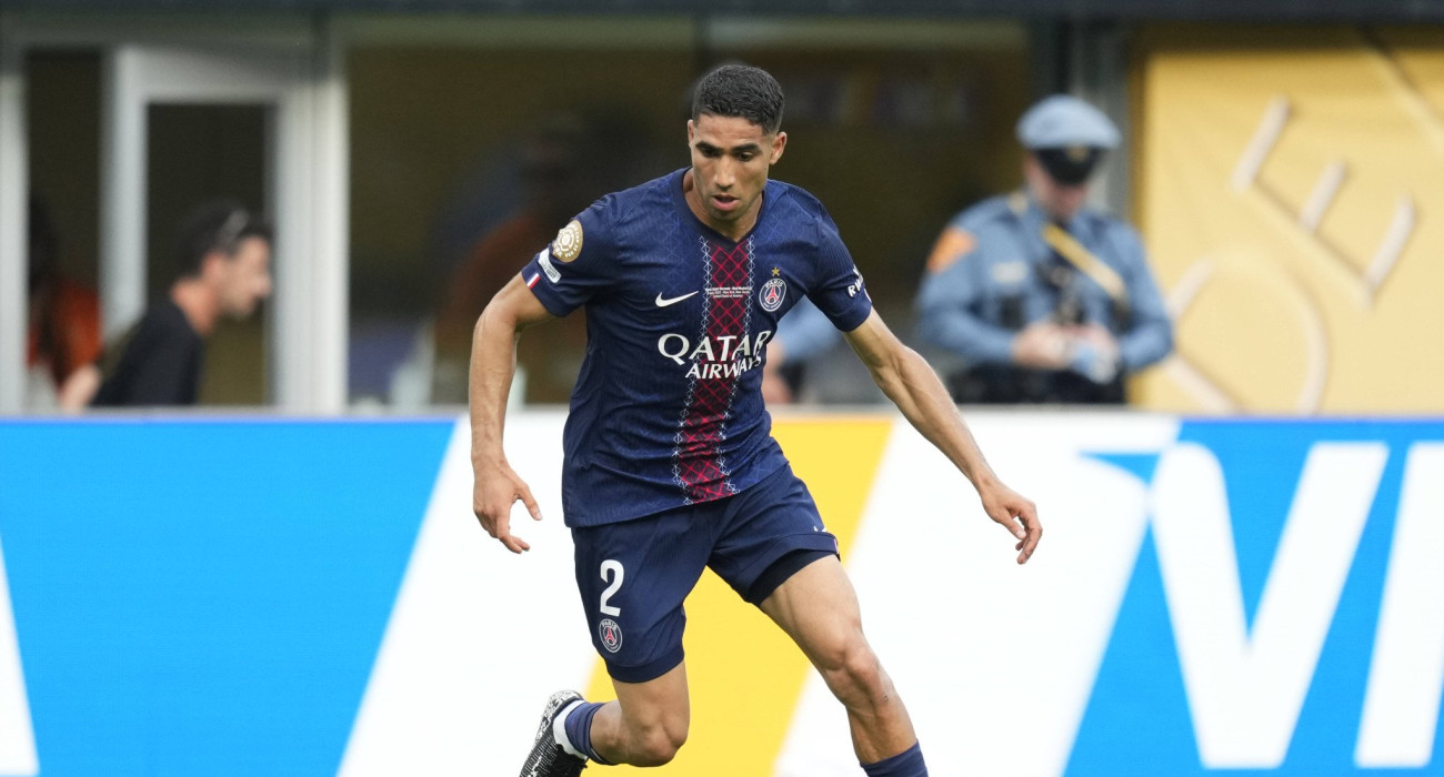 Ο Ασράφ Χακίμι σε αγώνα της Παρί Σεν Ζερμέν / Πηγή: Imago