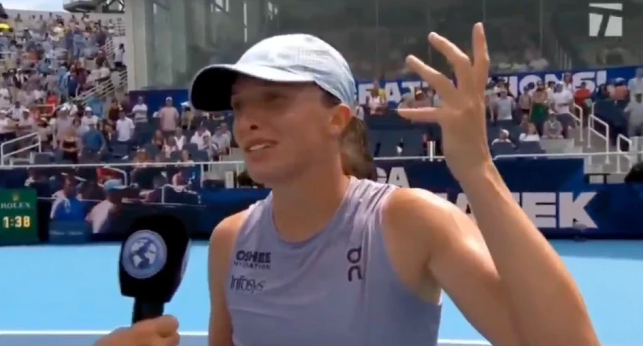 Η Ίγκα Σφιόντεκ / Screenshot