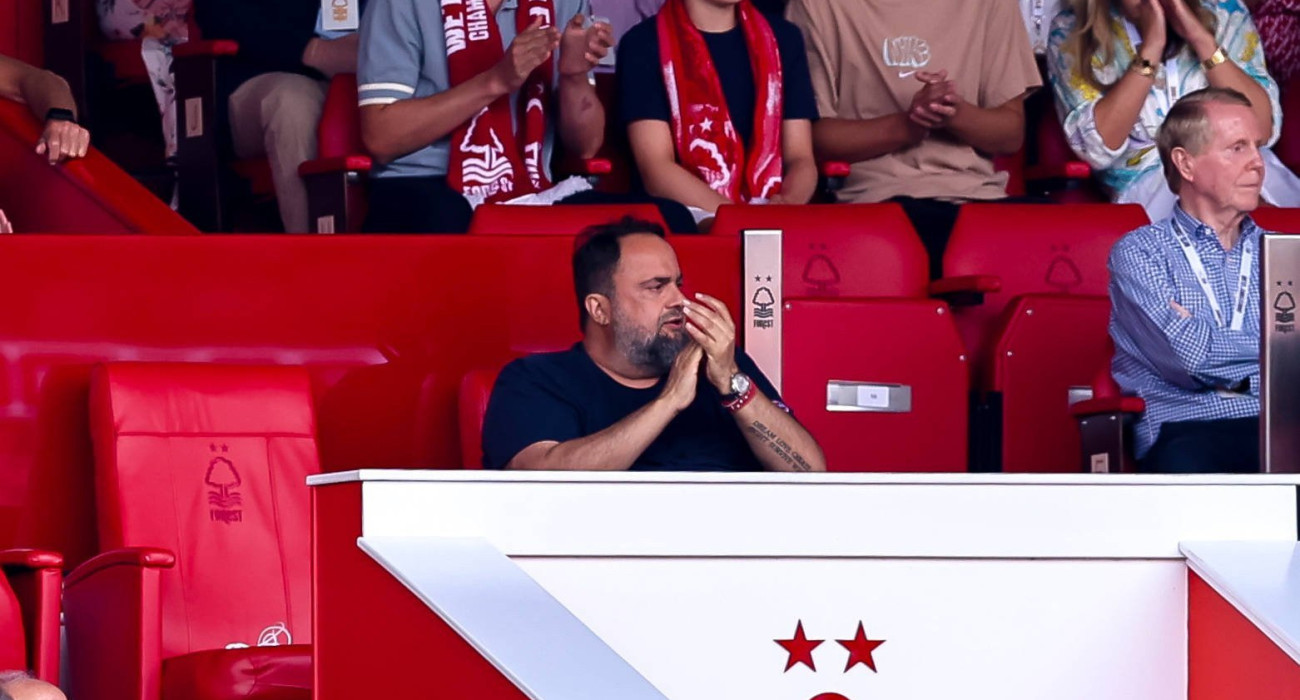 Ο Βαγγέλης Μαρινάκης στο γήπεδο της Νότιγχαμ Φόρεστ /  Πηγή: Imago