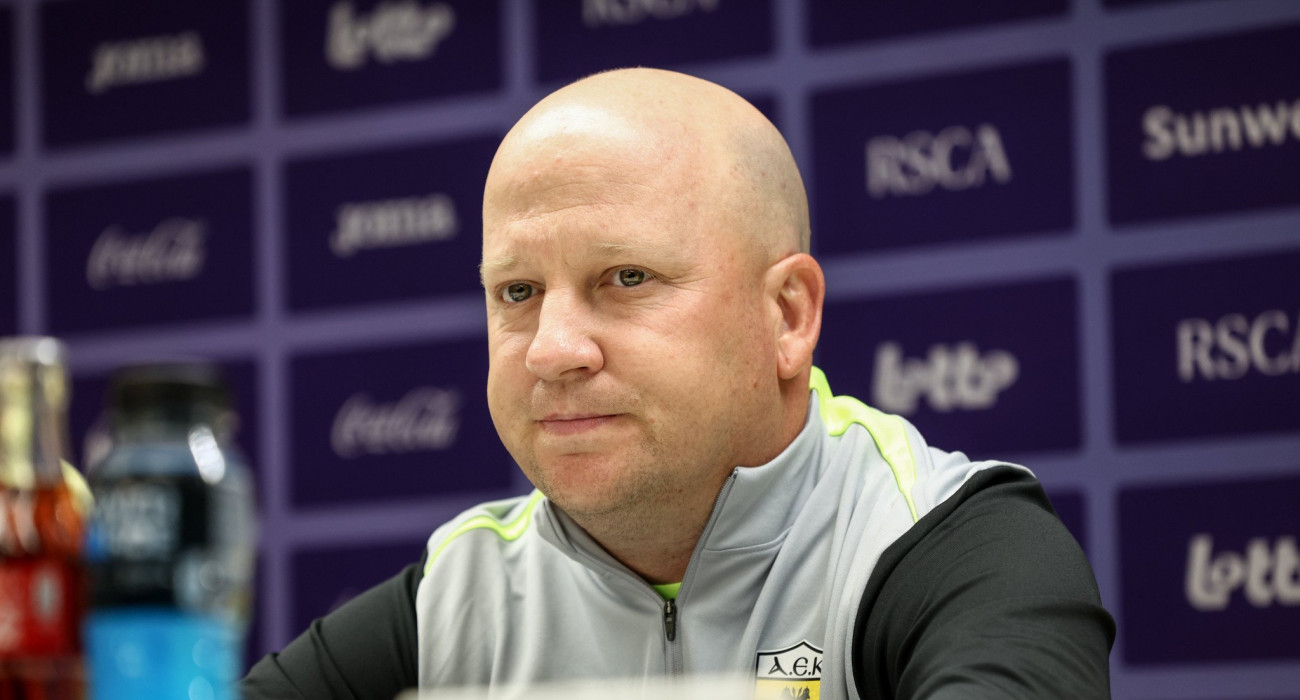 Ο Μάρκο Νίκολιτς στη συνέντευξη Τύπου του Άντερλεχτ-ΑΕΚ / Πηγή: Eurokinissi