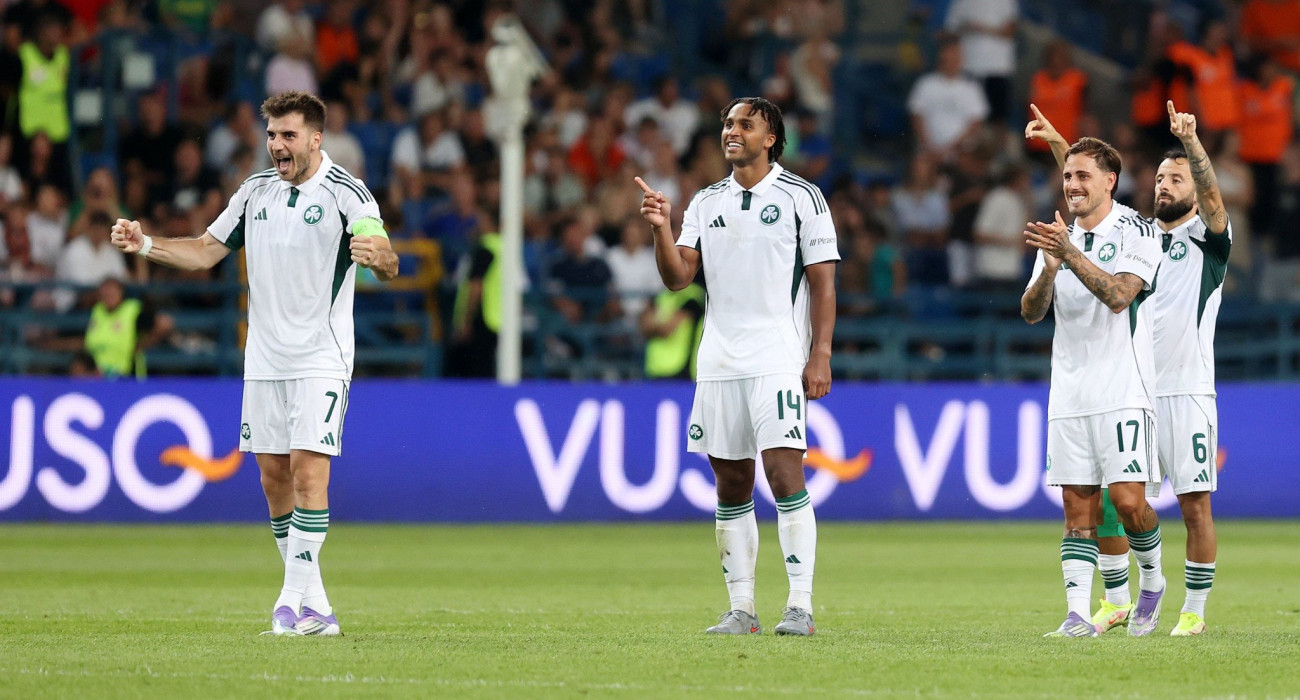 Οι παίκτες του Παναθηναϊκού πανηγυρίζουν / Πηγή: Intime