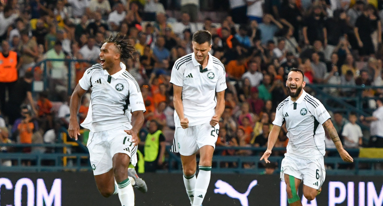 Οι παίκτες του Παναθηναϊκού πανηγυρίζουν / Πηγή: Eurokinissi