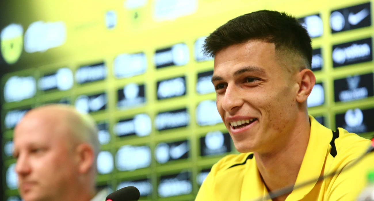 Ο Σταύρος Πήλιος στη συνέντευξη Τύπου πριν το ΑΕΚ-Άρης Λεμεσού / Πηγή: Eurokinissi