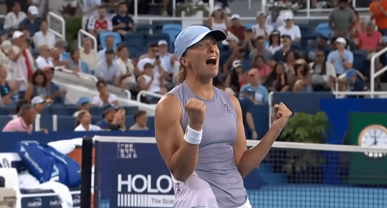 Η Ίγκα Σφιόντεκ / Screenshot