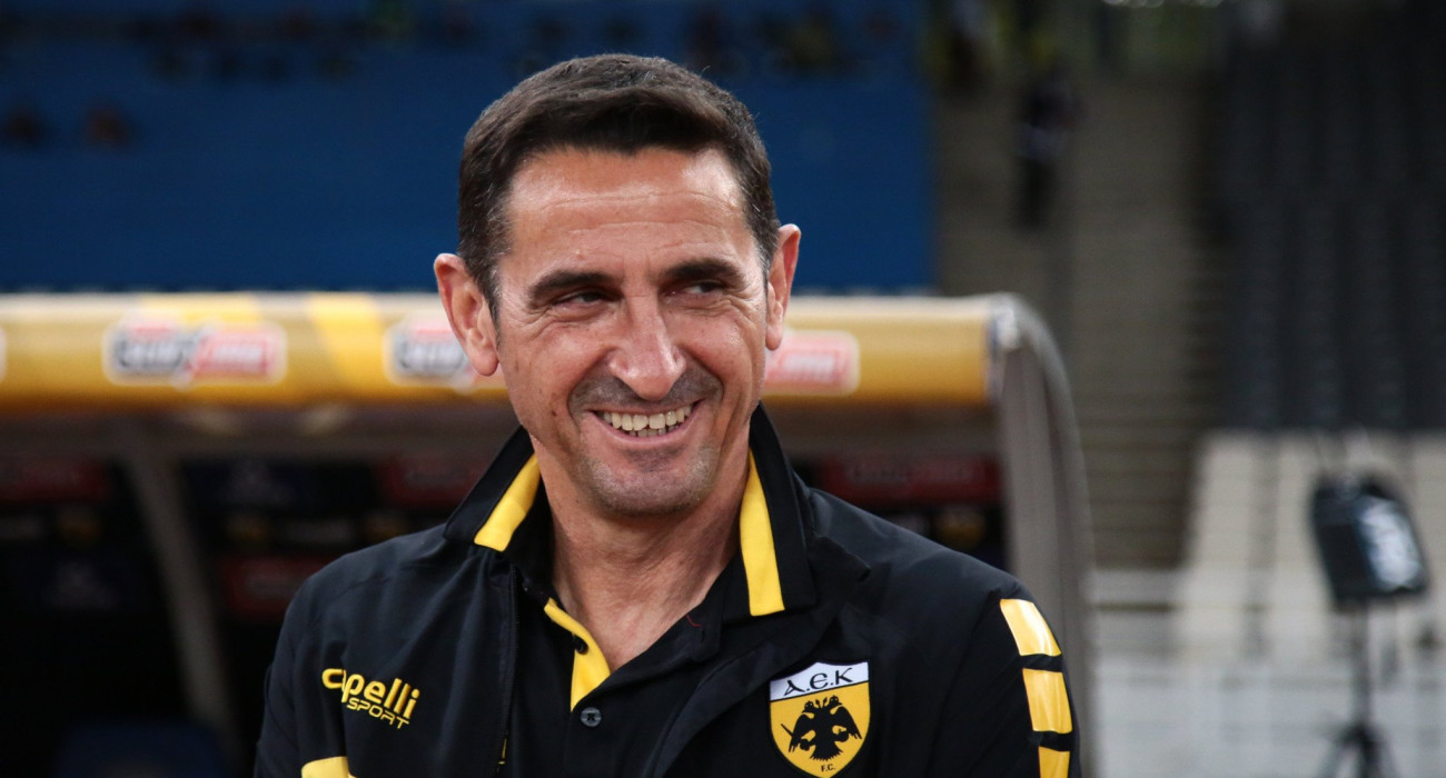 Ο Μανόλο Χιμένεθ στον πάγκο της ΑΕΚ / Πηγή: Eurokinissi