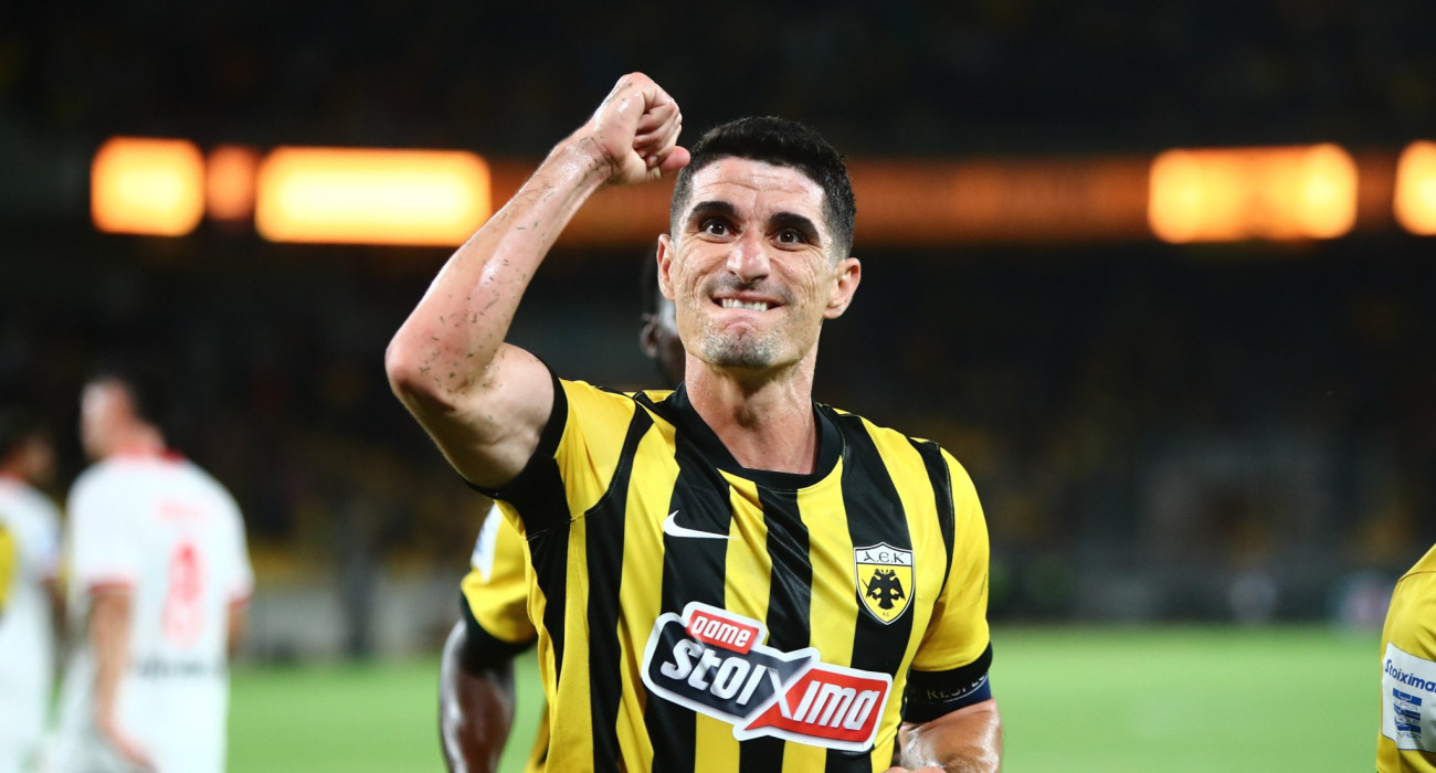 Ο Πέτρος Μάνταλος πανηγυρίζει /Πηγή: Eurokinissi