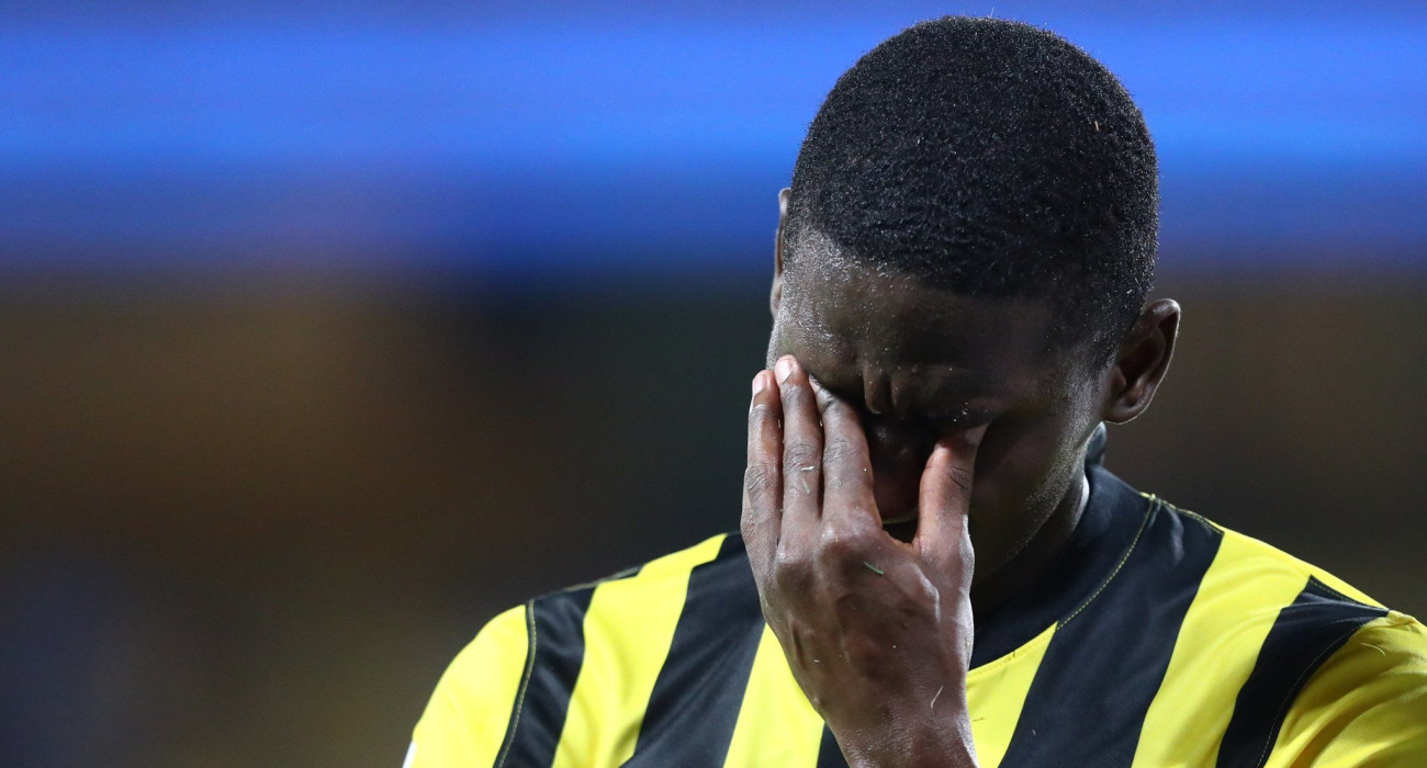 Ο Ζίνι δακρυσμένος στο ματς με τον Πανσερραϊκό / Πηγή: Eurokinissi