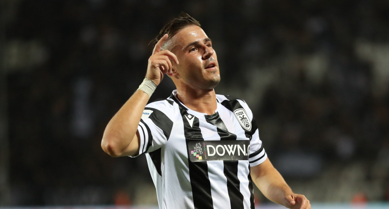 Ο Δημήτρης Πέλκας στον αγώνα του ΠΑΟΚ με τον Ατρόμητο / Πηγή: Eurokinissi