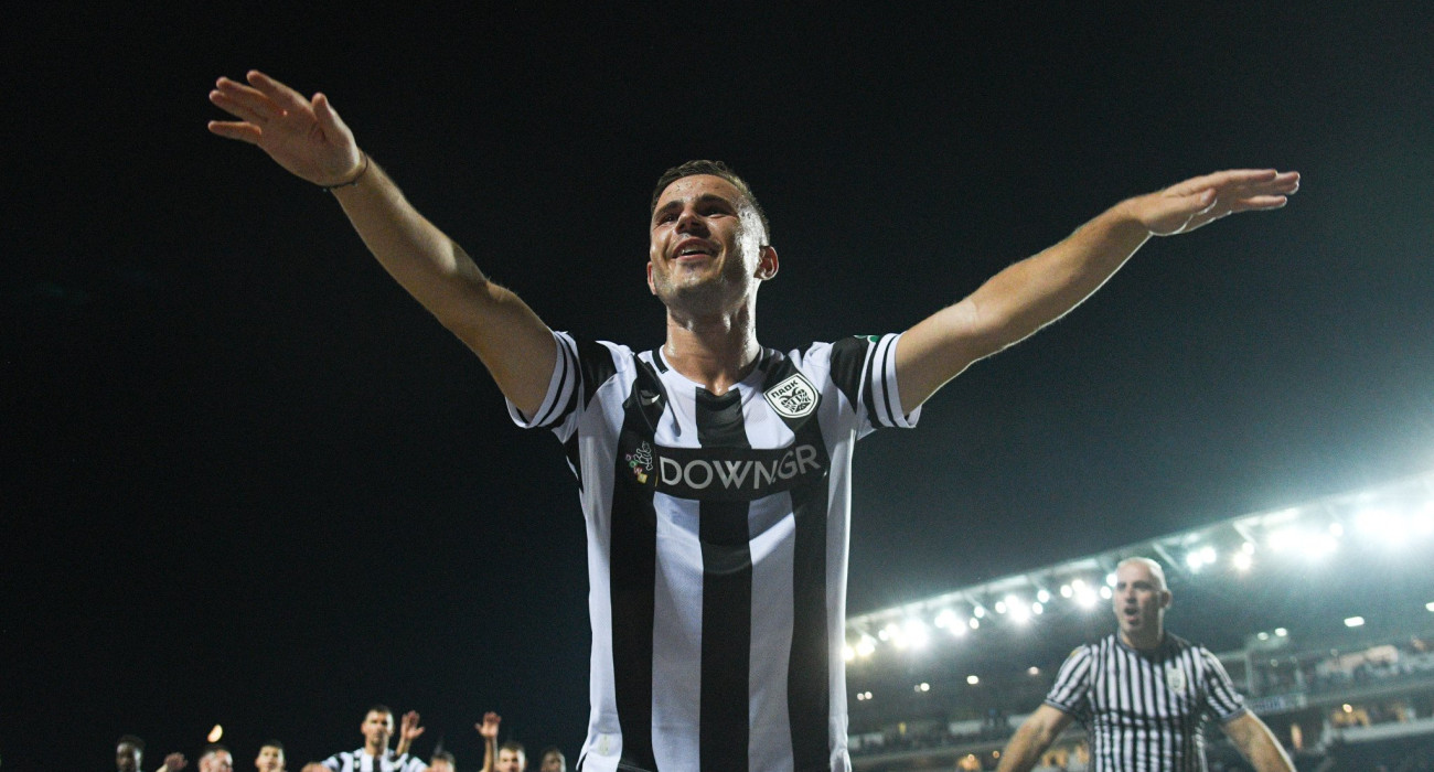 Ο Δημήτρης Πέλκας στον αγώνα του ΠΑΟΚ με τον Ατρόμητο / Πηγή: Eurokinissi