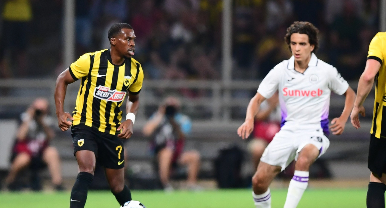 Στιγμιότυπο από τον αγώνα της ΑΕΚ με την Άντερλεχτ / Πηγή: Eurokinissi