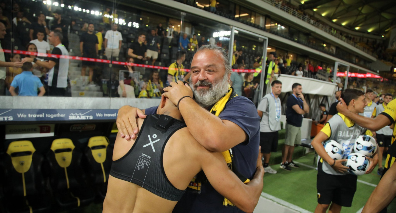 Ο Μάριος Ηλιόπουλος στο ΑΕΚ-Πανσερραϊκός / Πηγή: Intime