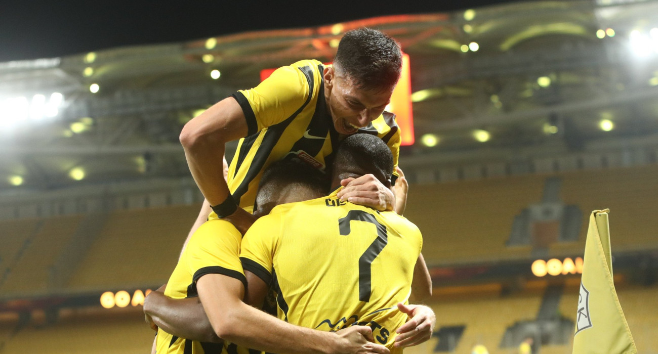 Οι παίκτες της ΑΕΚ πανηγυρίζουν/Πηγή: Eurokinissi