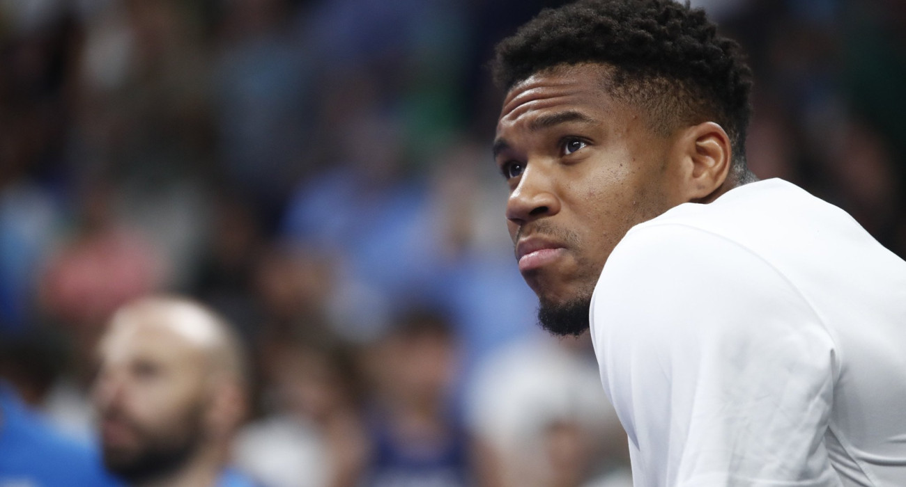 Ο Γιάννης Αντετοκούνμπο στο Ελλάδα-Ιταλία / Πηγή: Eurokinissi