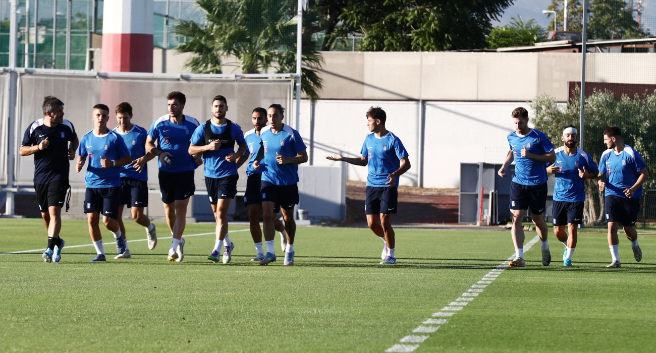 Προπόνηση της Εθνικής Ελλάδας ποδοσφαίρου / Πηγή: Intime