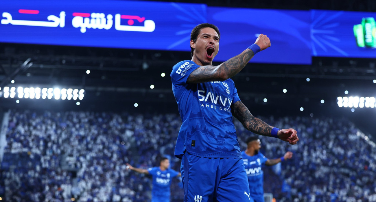 Ο Ντάρβιν Νούνιεζ πανηγυρίζει γκολ με την Αλ-Χιλάλ / Πηγή: Abdullah Ahmed / Getty Images / Ideal Images