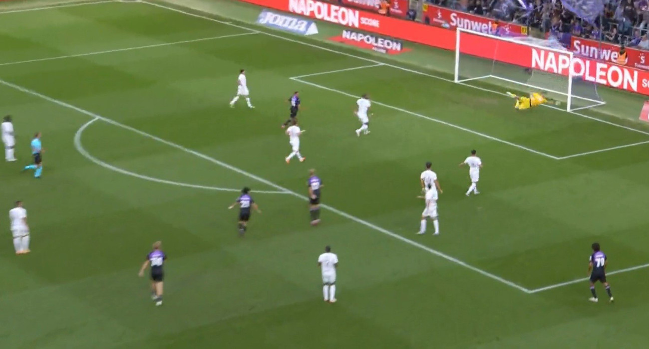 Το γκολ της Άντερλεχτ για το 1-0 στο ματς με την ΑΕΚ / Screenshot