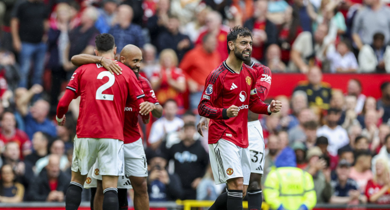 Οι παίκτες της Μάντσεστερ Γιουνάιτεντ πανηγυρίζουν / Πηγή: Imago
