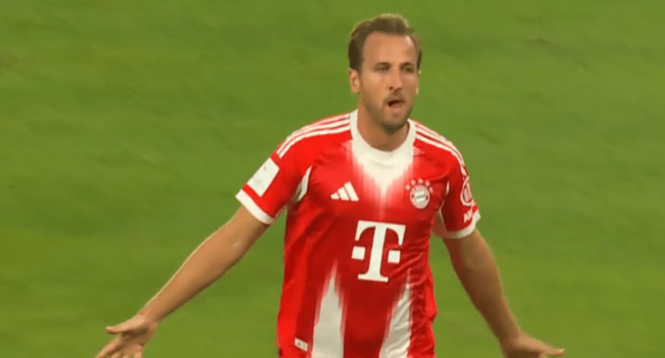 Ο Χάρι Κέιν πανηγυρίζει το γκολ που πέτυχε απέναντι στην Λειψία / Πηγή: Screenshot