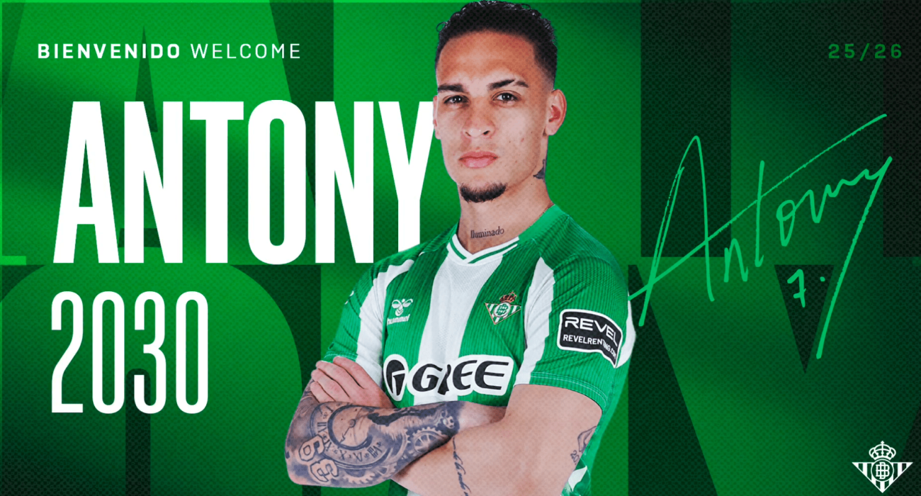 Ο Άντονι ανακοινώθηκε από την Μπέτις / Screenshot