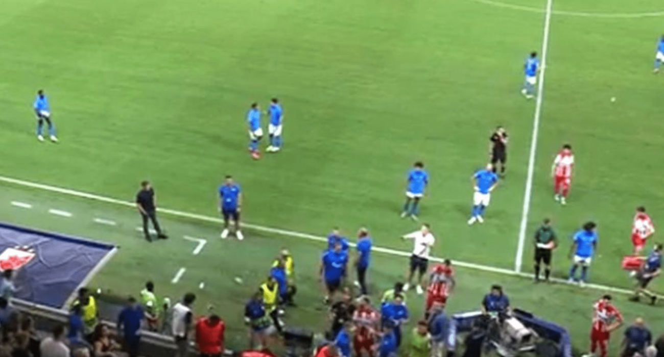 Η στιγμή της έντασης στο Πάφος - Ερυθρός Αστέρας / Screenshot