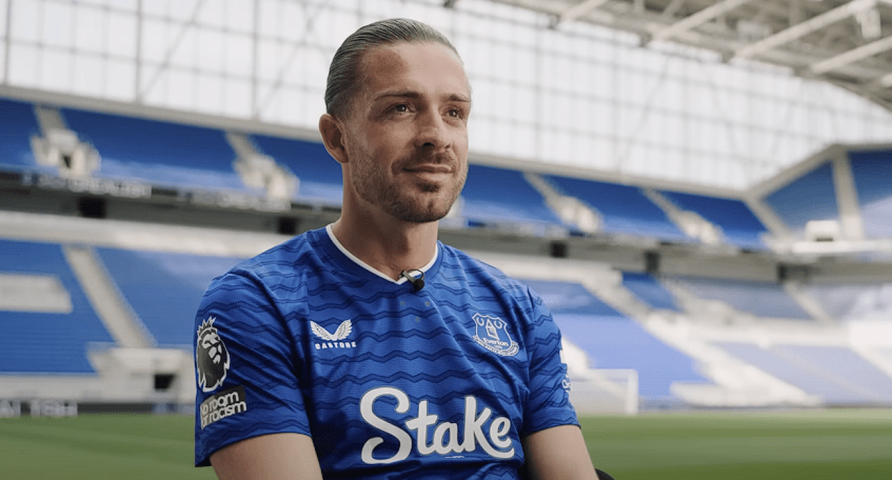 Ο Τζακ Γκρίλις με την φανέλα της Έβερτον / Πηγή: Printscreen