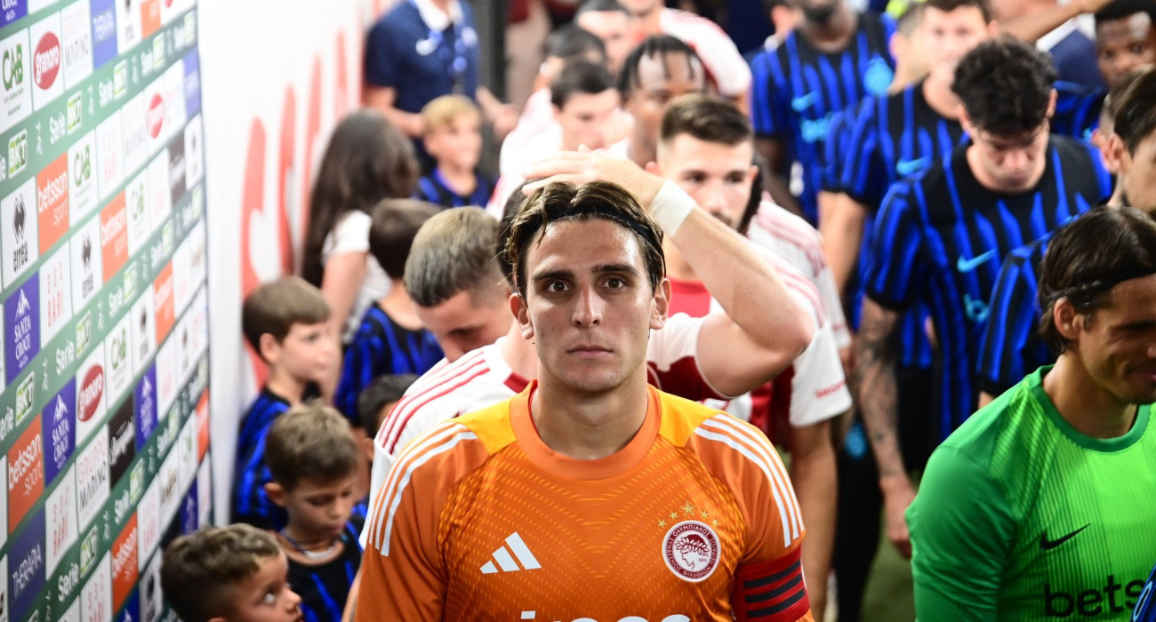 O Κωνσταντής Τζολάκης στο φιλικό Ίντερ-Ολυμπιακός / Πηγή: Eurokinissi