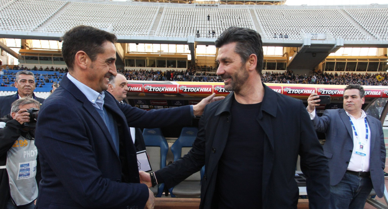 Ο Μανόλο Χιμένεθ και ο Μαρίνος Ουζουνίδης / Πηγή: Eurokinissi