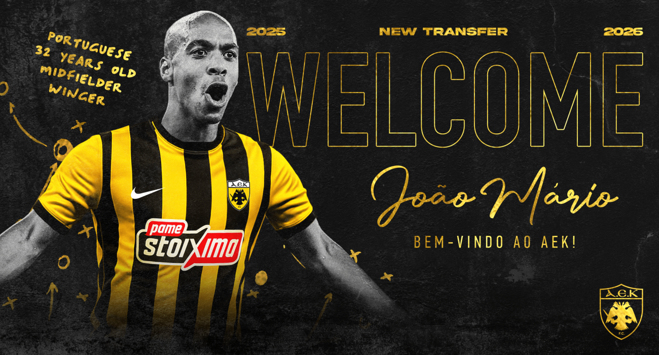 Στην ΑΕΚ επίσημα ο Ζοάο Μάριο!
