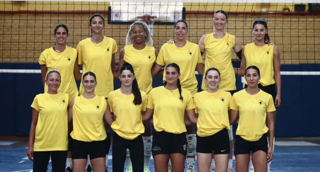 Η ομάδα βόλεϊ της ΑΕΚ / Πηγή: ΑΕΚ