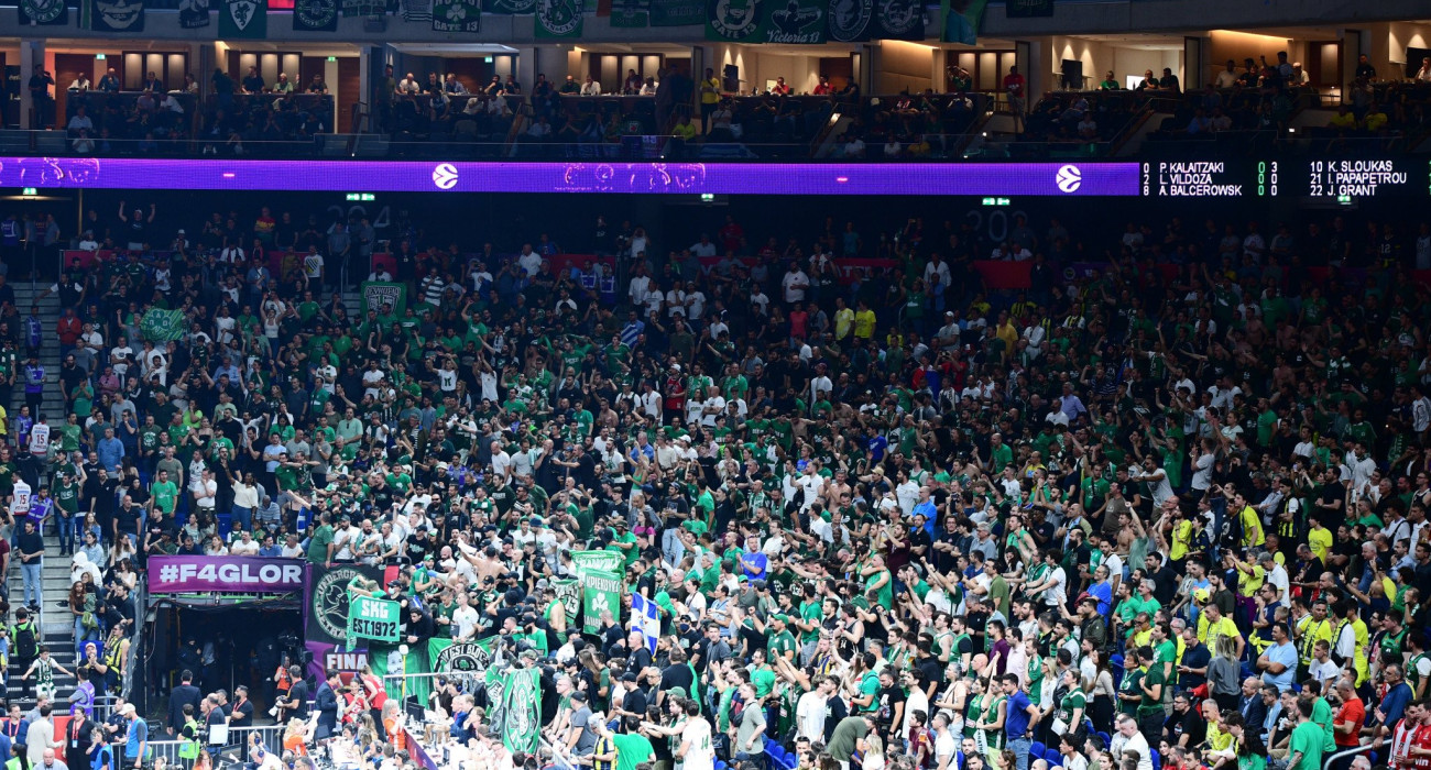 Ο κόσμος του Παναθηναϊκού στο Βερολίνο και το Final Four του 2024 / Πηγή: Eurokinissi