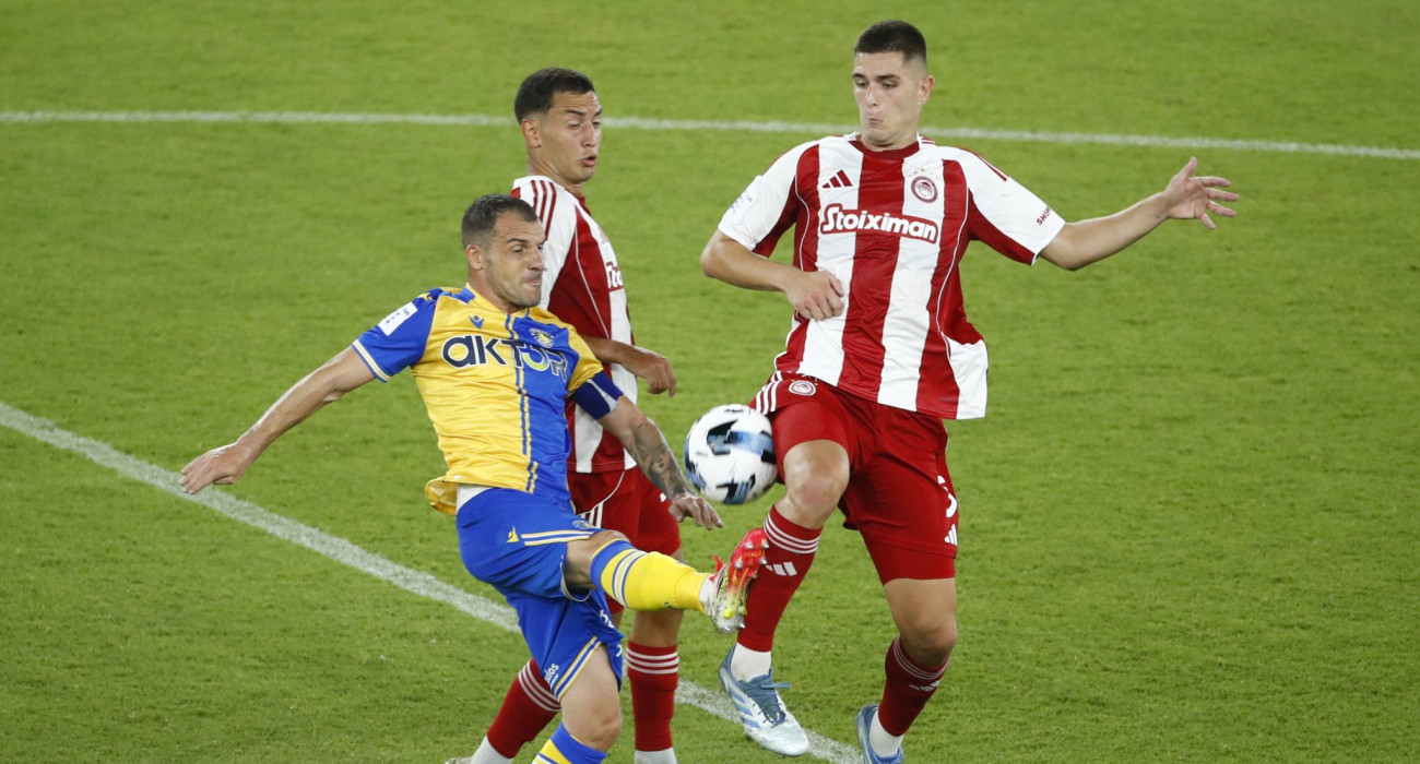 Στιγμιότυπο από την πρώτη αγωνιστική ανάμεσα σε Ολυμπιακό και Αστέρα ΑΚΤΟΡ / Πηγή: Eurokinissi