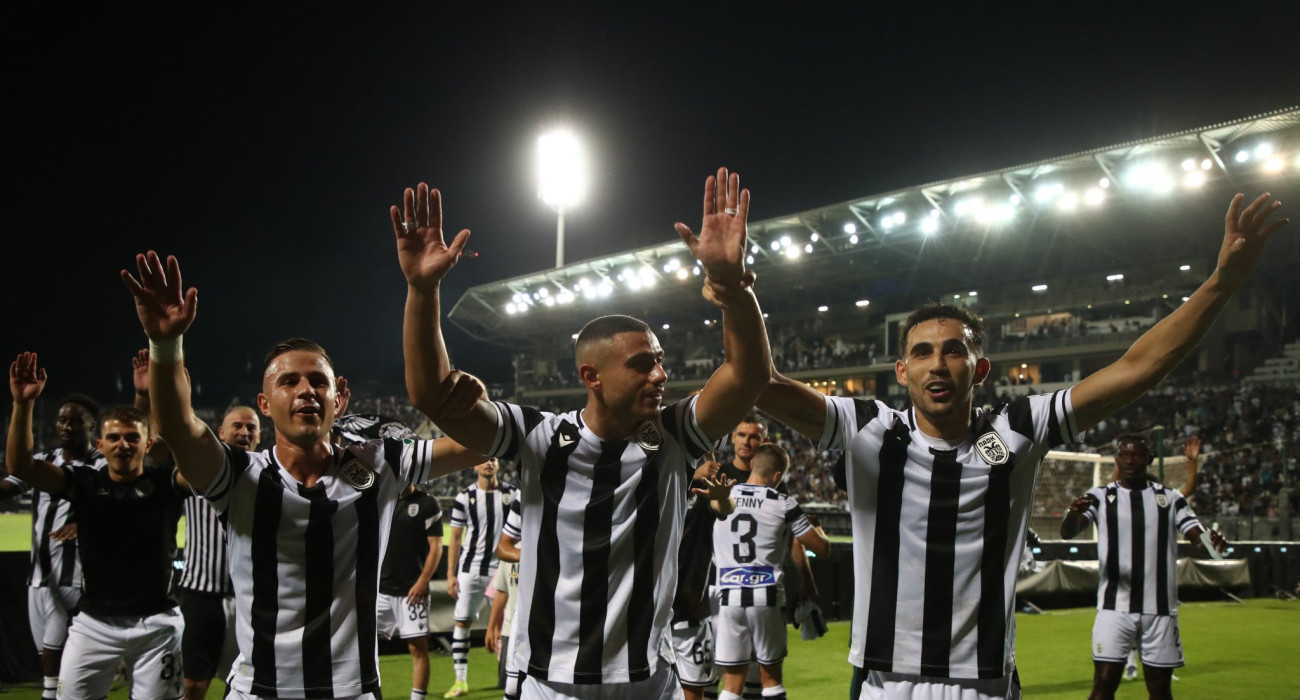 Οι παίκτες του ΠΑΟΚ πανηγυρίζουν / Πηγή: Eurokinissi