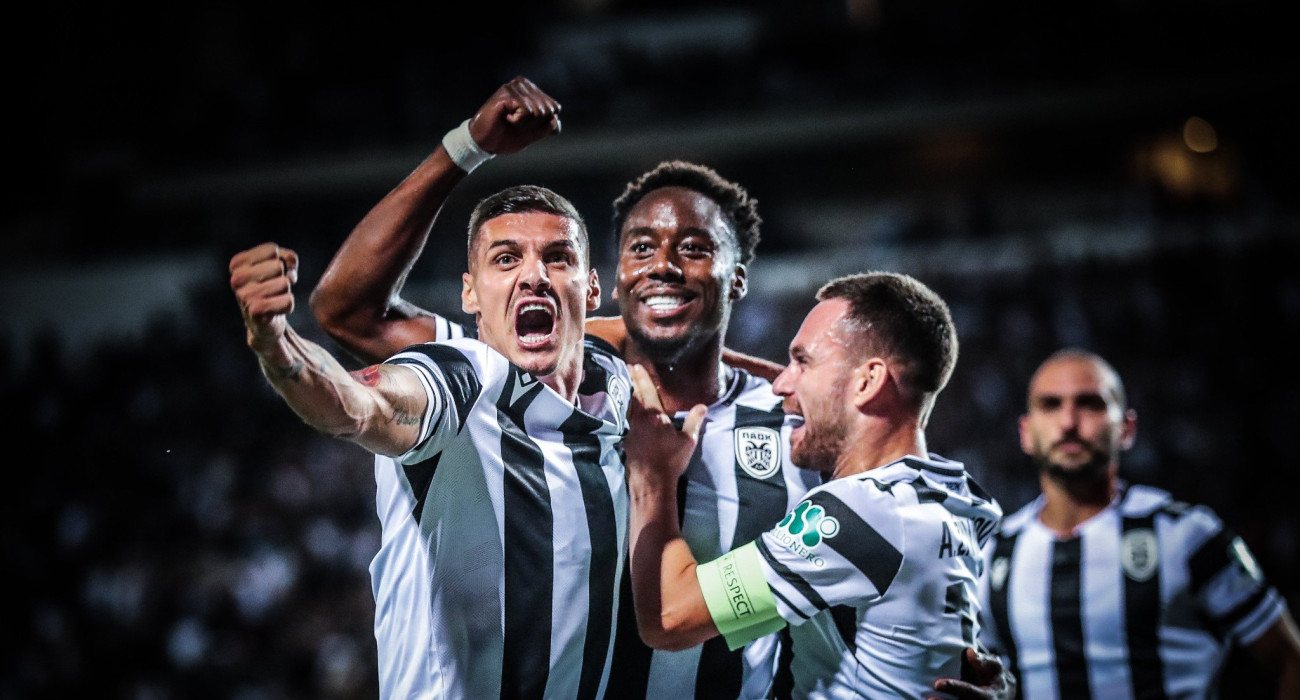 Οι παίκτες του ΠΑΟΚ πανηγυρίζουν / Πηγή: Eurokinissi