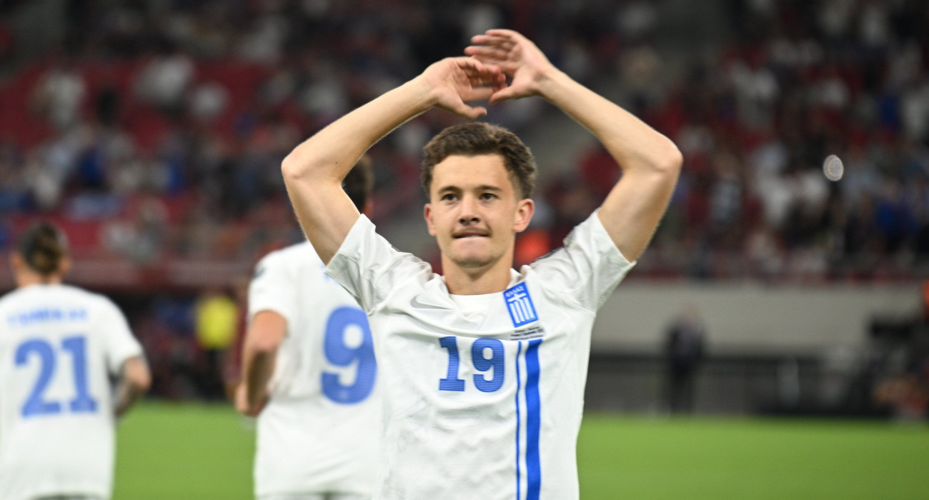 Ο Κωνσταντίνος Καρέτσας πανηγυρίζει το γκολ που σημείωσε / Πηγή: Eurokinissi